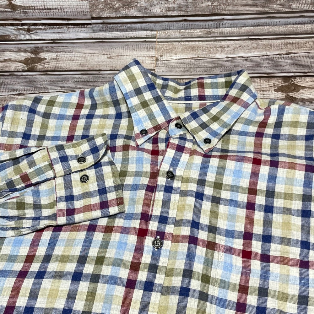 Peter Millar Long Sleeve Button Down Shirt Multicolor Mens Size Medium